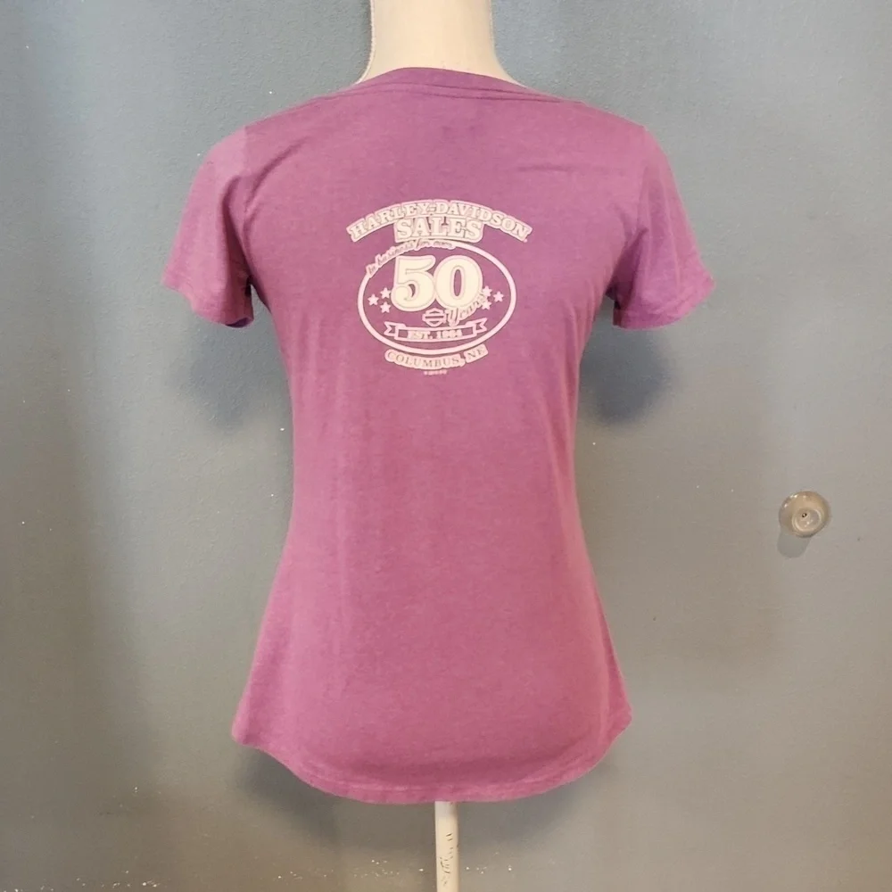 Harley Davidson Columbus, Nebraska motorcycle Babydoll short sleeve top